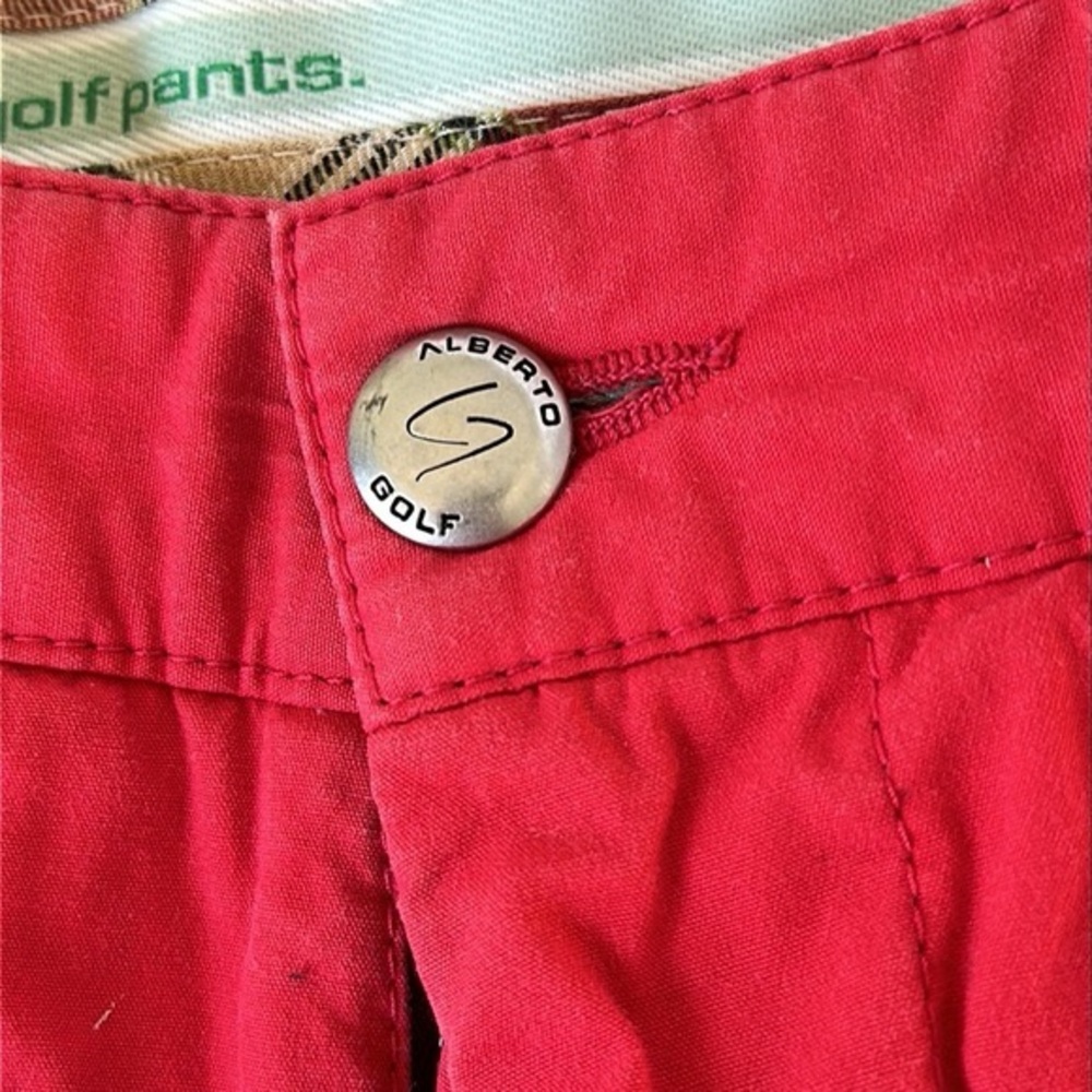 Alberto Golf Pants Red Shorts with Grey Accents size 48 M